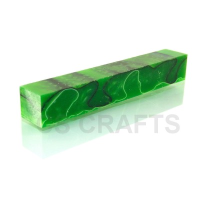 Green Lotus Leaf - Acrylic Pen Blank