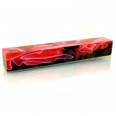 Red with White & Black Line - Acrylic Pen Blank