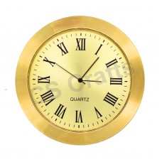 60mm Clock Insert - Gold Bezel - GOLD DIAL - Roman numerals