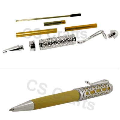 Silver European Filigree Pen Kit, Single Kit
