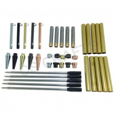 Slimline Pen Kits, Pack of 5 - Mixed Finishes