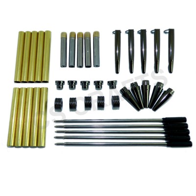 Gun Metal Streamline Pen Kits, Pack of 5