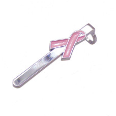 Breast Cancer Clip - Chrome