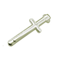 Religious Cross Pen Clip - Chrome