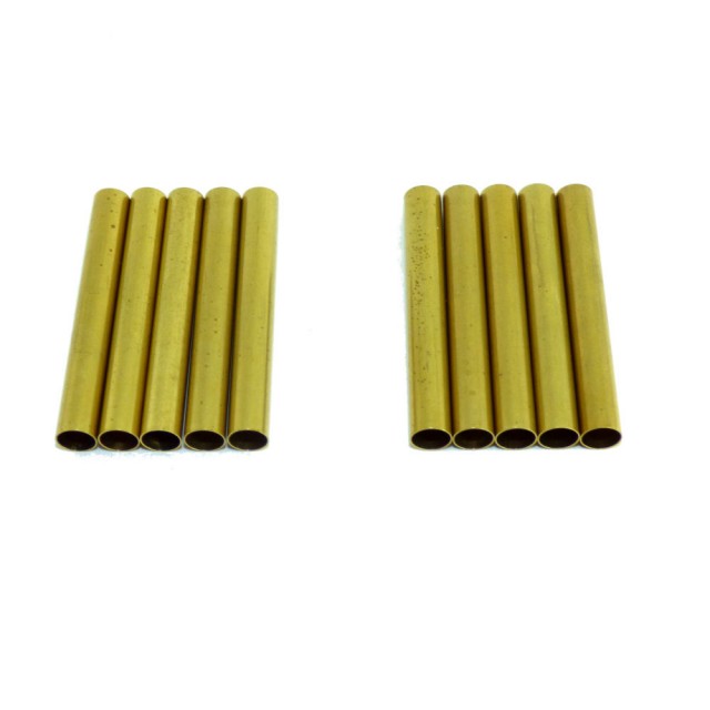 Woodturning Pen Kit Spares Slimline Brass Tubes x10